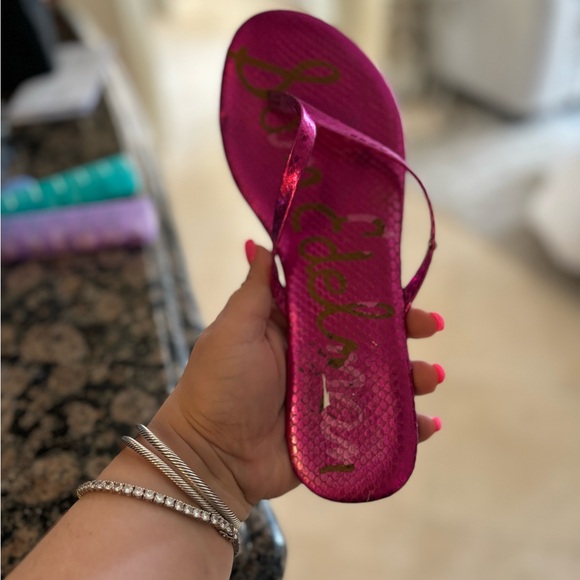 Sam Edelman Metallic Sandals Hot Pink 8.5 - Picture 4 of 4